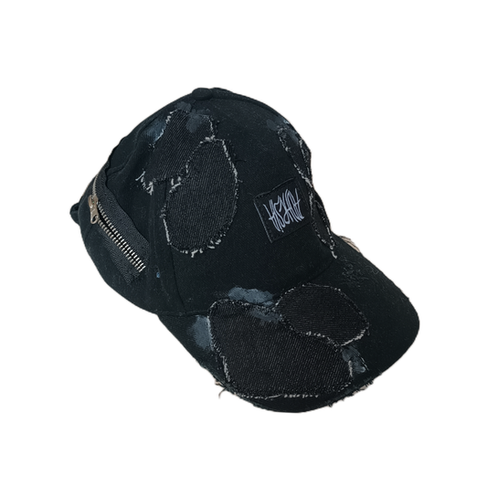 Black denim cap