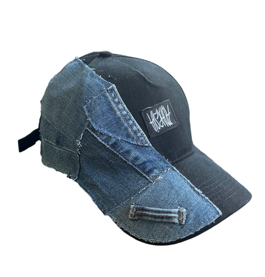 Half denim cap
