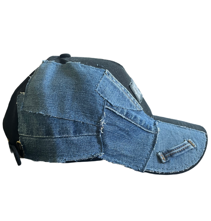 Half denim cap