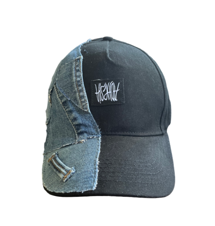 Half denim cap