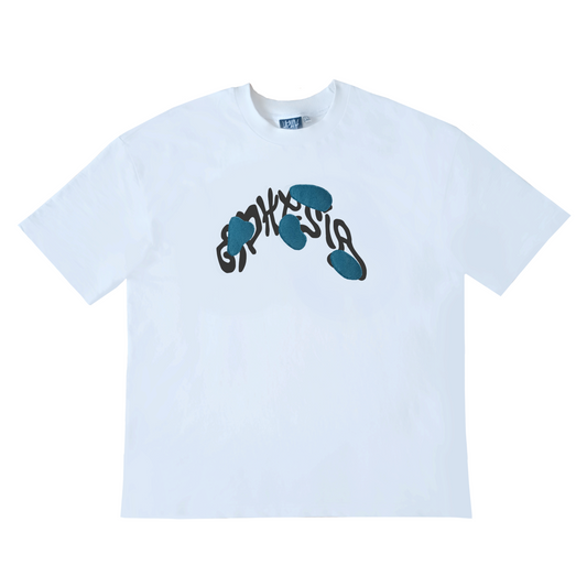 Adhesia Blue Fabric Tee (White)